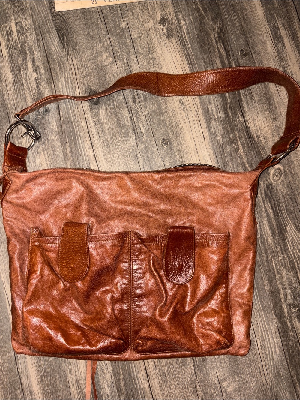 Vintage Allison  burns leather hobo bag -
